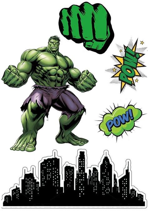An Image Of The Hulk In Front Of A City Skyline