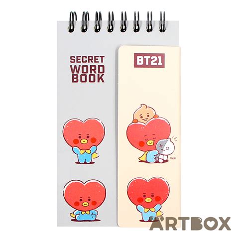 Buy Line Friends Bt21 Baby Spiral Small Secret Word Notebook Grey At Artbox