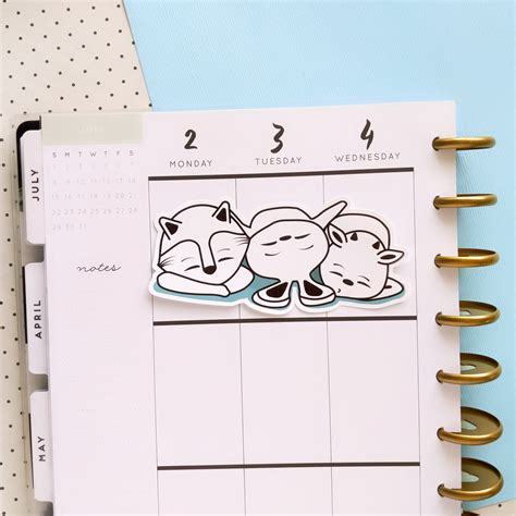 Napping Sticker Sleep Nap Time Lazy Character Stickers Planner