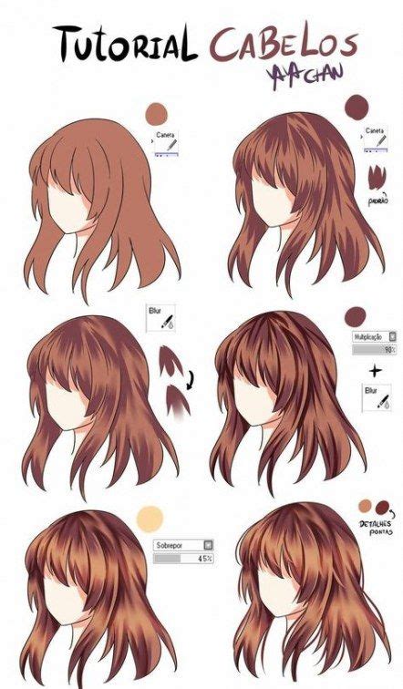30 How To Draw Hair Sky Rye Design Drawing Hair Tutorial Anime