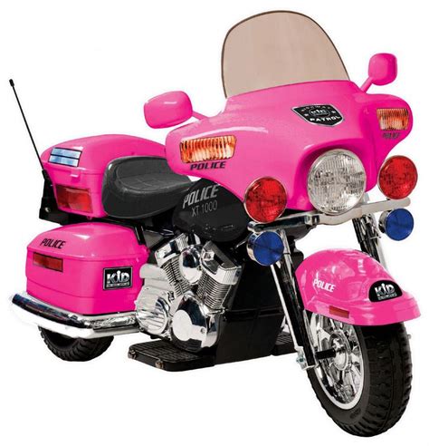 Kidz Motorz Kidz Motorz 12v Battery Powered Police Motorcycle Pink