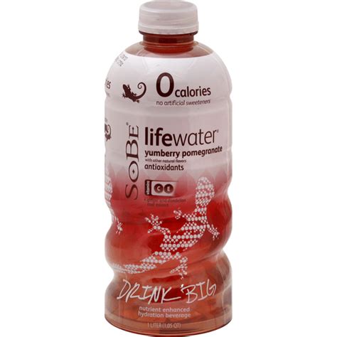 Sobe Lifewater Yumberry Pomegranate Water Beverage 1l Plastic Bottle