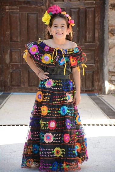 vestido traje artesanal tipico de flores chiapaneca de nina ubicaciondepersonas cdmx gob mx
