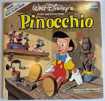 WALT DISNEY S PINOCCHIO Disneyland Records Vinyl Vintage Record Read Along PicClick UK