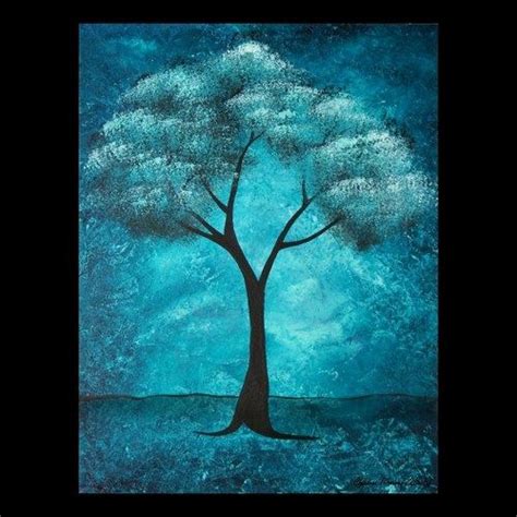 The Spirit Within Abstract Blue Tree Art Print By Cmzart On Artfire