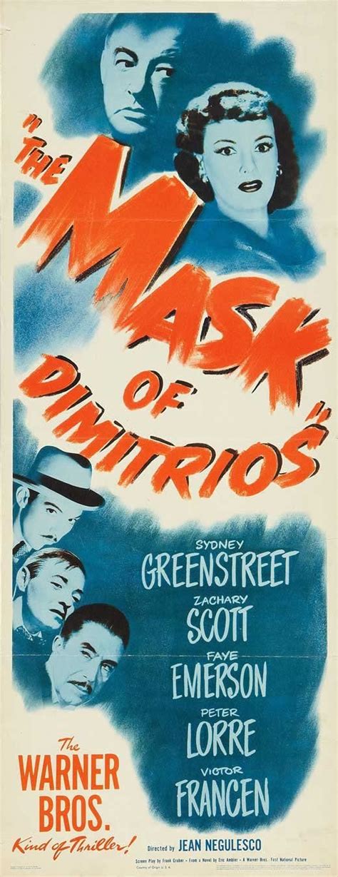 The Mask Of Dimitrios Movie Poster 14 X 36 Inches 36cm X