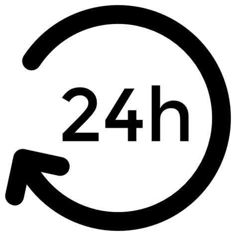 24 시간 무료 표지판개 아이콘