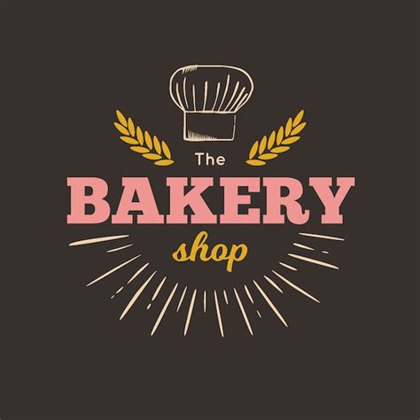 Vintage Bäckerei Logo Kostenlose Vektor