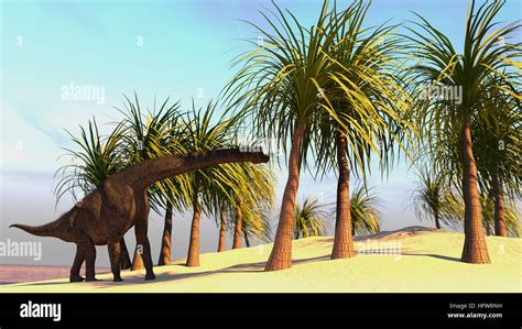 3d Illustration Of The Walking Brachiosaurus Stock Photo Alamy
