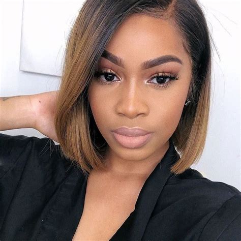Bestsojoy B Ombre Bob Straight Lace Frontal Human Hair Wigs For