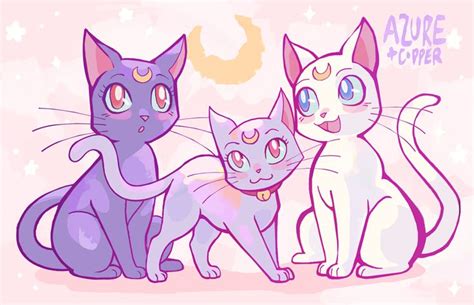 Sailor Moon Cats By Azure And Copper On Deviantart Sailor Moon Cat