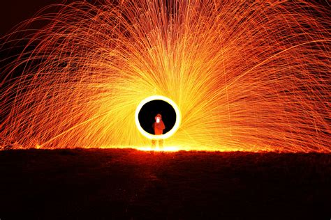 This Is A 30 Second Exposure Using Steel Wool I Have Lightened The