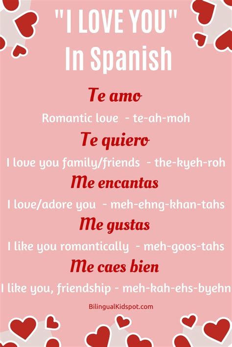 How To Say I Love You In Spanish Bilingual Kidspot