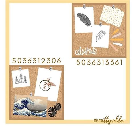 Bloxburg Pin Board Decals