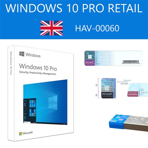 Windows 10 Pro Retail Hav 00060 Usb Fpp P2 32 64 Bit English Ver 2004