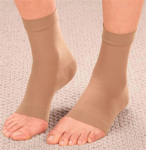 Compression Ankle Sleeve 1 Pair 15 20 Mmhg Lxl Ebay