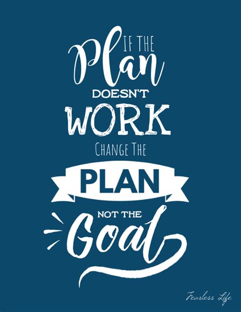 Copy Of If The Plan Doesnt Work Change Not The Goal Postermywall