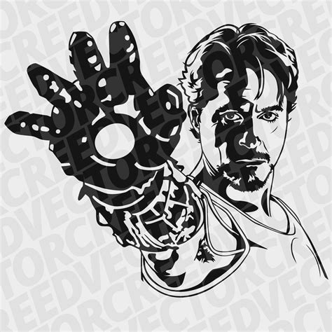 Avengers SVG Iron Man DXF Tony Stark Vector Svg Files For Cricut Iron Man SVG IronMan Silhouette