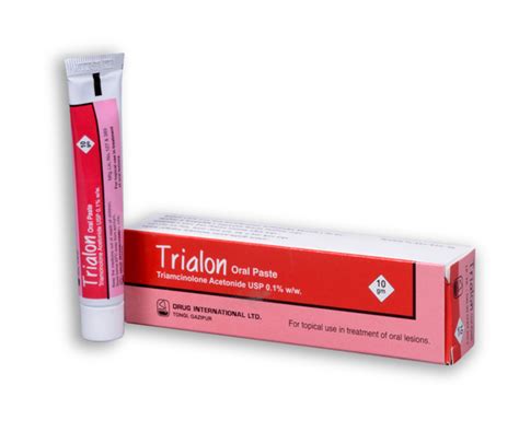 Kenacort oral paste (triamcinolone acetonide). Trialon Oral Paste 0.1% - 10 gm - Online Medicine Shop