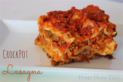 Recipe Super Easy Crockpot Lasagna Happy Home Fairy