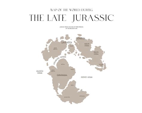 World Map Late Jurassic Period World Svg Hand Drawn World Etsy Finland