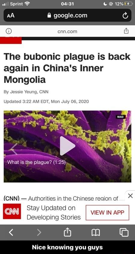 Eee The Bubonic Plague Is Back Again In Chinas Inner Mongolia By