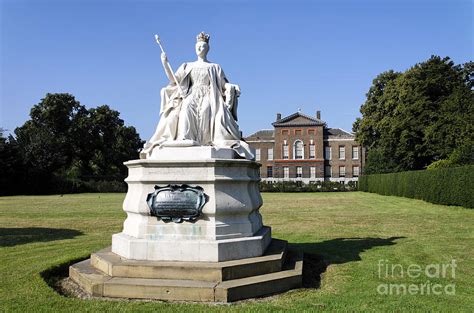 Statue Of Queen Victoria Outside Kensington Palace In London England