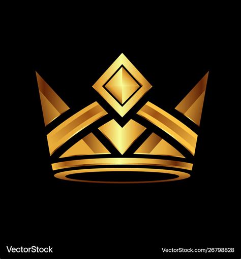 Crown Gold Icon Royalty Free Vector Image Vectorstock