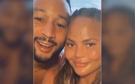 chrissy teigen posts a steamy throwback bikini pic of her first meeting with hubby john legend