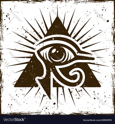 Eye Of Horus In Triangle Ancient Egyptian Symbol Vector Image The Best Porn Website