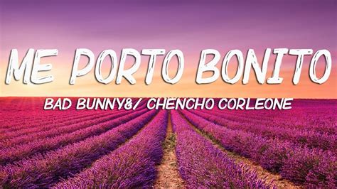 Bad Bunny Me Porto Bonito Letra Lyrics Ft Chencho Corleone Youtube Music