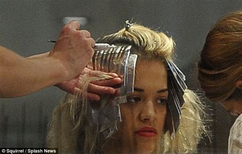 Rita Ora Spends Four Hours With Foils In Her Hair Getting Blonde