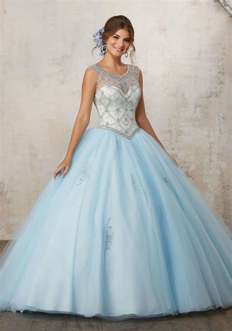 Jeweled Beading On A Tulle Ballgown Mori Lee Quinceanera Dresses