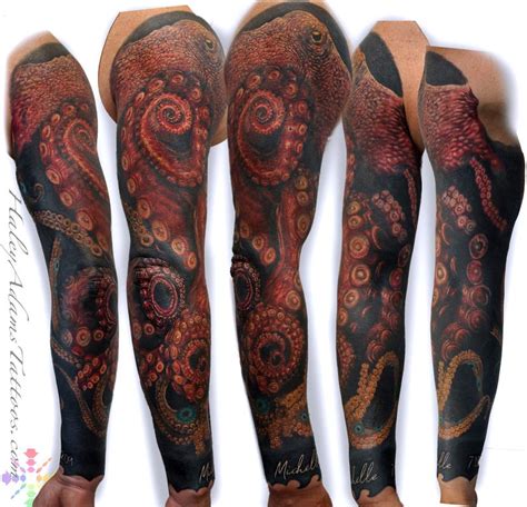 Tjs Octopus Sleeve By Haley Adams Tattoos