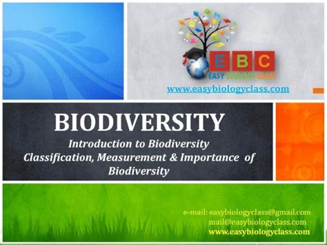 Pptx Biodiversity Ppt By Easybiologyclass Introduction Measurement Uses Of Biodiversity