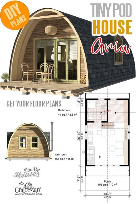 Small And Tiny Home Plans With Cost To Build Pod House Plans Aria
