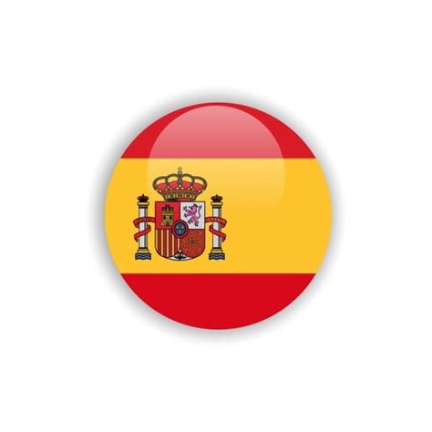 Spain Flags Vector Art Png Button Spain Flag Vector Template Design