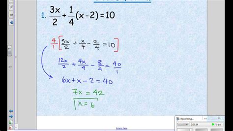 Solving Rational Equation Example 1 Youtube