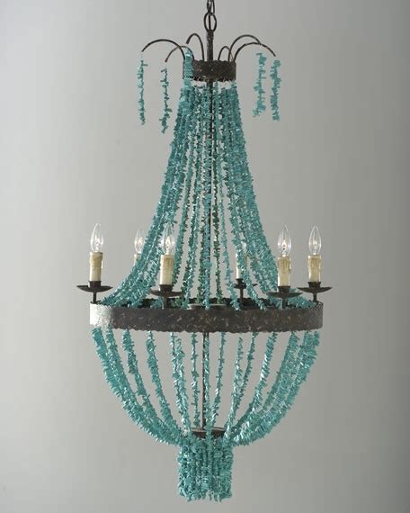 Best Turquoise Beads Six Light Chandeliers