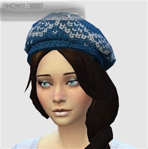 Snowy Beret By Vampireaninyosaloh At Mod The Sims Sims 4 Updates