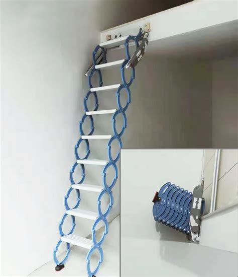 Buy Intsupermai Attic Ladder Loft Stairs 12 Loft Steps Ladder Folding Stairs Foldable Attic
