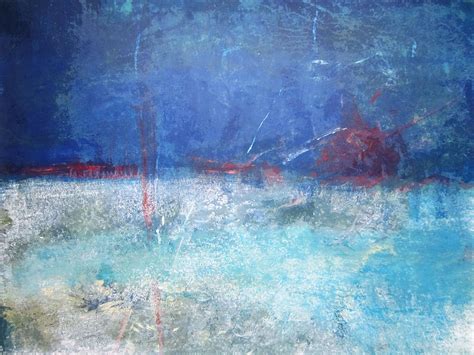 Abstract Blue Horizon Painting By John Fish Fine Art America