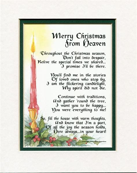 Christmas Memorial Poem Christmas Remembrance Poem Loss Of Mother