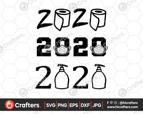 In this one, for example, the toilet and the sink are quite simple. 2020 Toilet Paper SVG, 2020 SVG With Mask | Hi Crafters