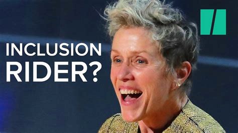 Frances Mcdormand Explains Inclusion Riders To Hollywood Youtube