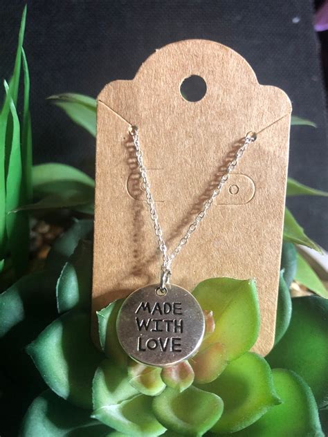 made with love quote necklace etsy