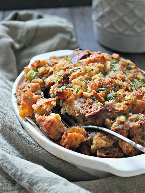 Traditional Bread Sausage Stuffing Recipe ~ A Gouda Life