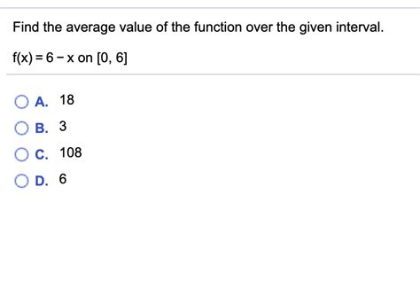An interval of 4 plus or minus 2. Answered: Find the average value of the function… | bartleby