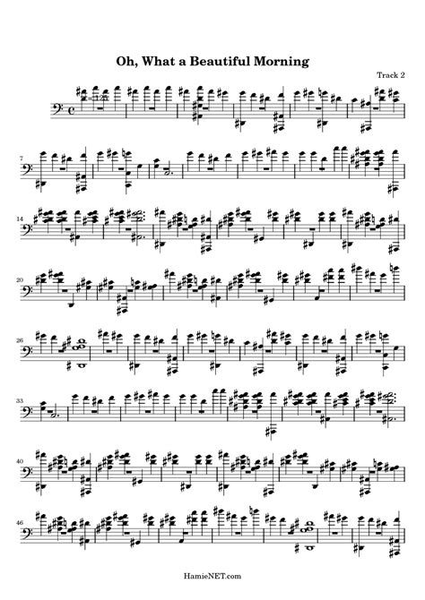 Little head arrangement of this tune. Oh, What a Beautiful Morning Sheet Music - Oh, What a ...