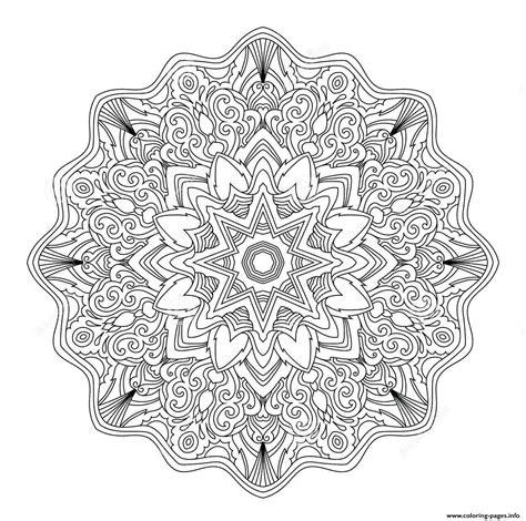 Mandala Adult Abstract Art Therapy Coloring Page Printable